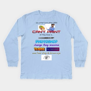 eat hot chip & draw eye Kids Long Sleeve T-Shirt